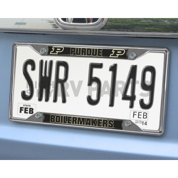 Fan Mat License Plate Frame - University Of Purdue Logo Metal - 20863-1