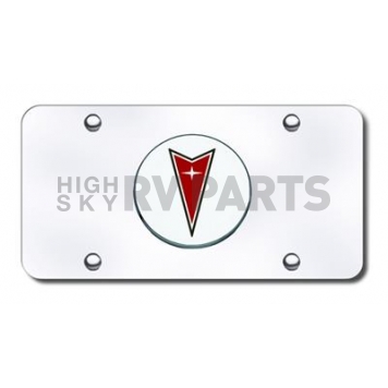 Automotive Gold License Plate - Pontiac Logo Stainless Steel - PONCC
