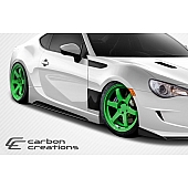 Extreme Dimensions Side Skirt - Gloss Fiberglass/ Carbon Fiber Black Set of 2 - 108359