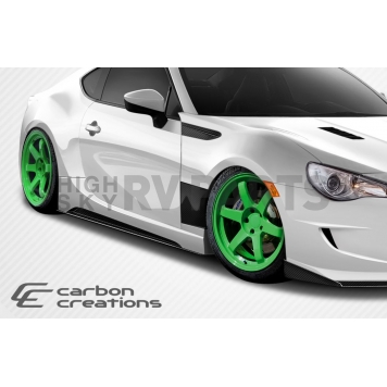 Extreme Dimensions Side Skirt - Gloss Fiberglass/ Carbon Fiber Black Set of 2 - 108359