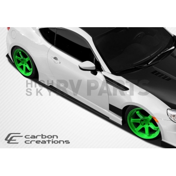 Extreme Dimensions Side Skirt - Gloss Fiberglass/ Carbon Fiber Black Set of 2 - 108359-1