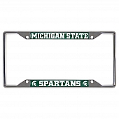Fan Mat License Plate Frame - University Of Michigan State Logo Metal - 14865