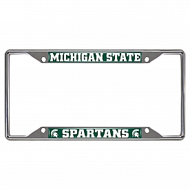 Fan Mat License Plate Frame - University Of Michigan State Logo Metal - 14865