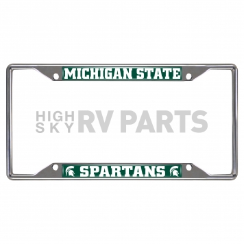 Fan Mat License Plate Frame - University Of Michigan State Logo Metal - 14865