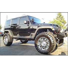 Fab Fours Rocker Panel Guard - Silver Flat Bare Steel - JK07G1250B