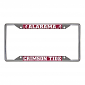 Fan Mat License Plate Frame - University Of Alabama Logo Metal - 14805