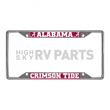 Fan Mat License Plate Frame - University Of Alabama Logo Metal - 14805