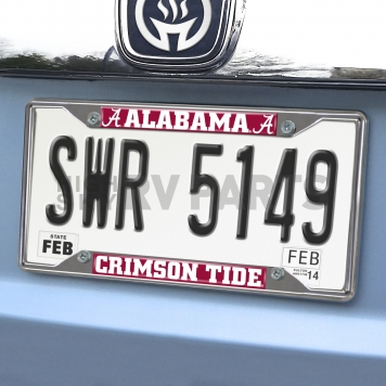 Fan Mat License Plate Frame - University Of Alabama Logo Metal - 14805-1