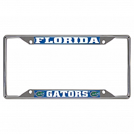 Fan Mat License Plate Frame - University Of Florida Logo Metal - 14811