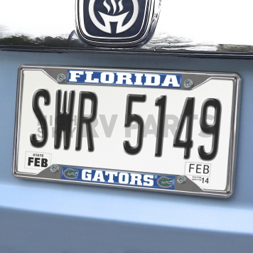 Fan Mat License Plate Frame - University Of Florida Logo Metal - 14811-1