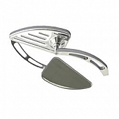 CIPA USA Exterior Mirror Quarter Moon  Silver Set Of 2 - 01929
