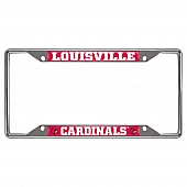 Fan Mat License Plate Frame - University Of Louisville Logo Metal - 14820