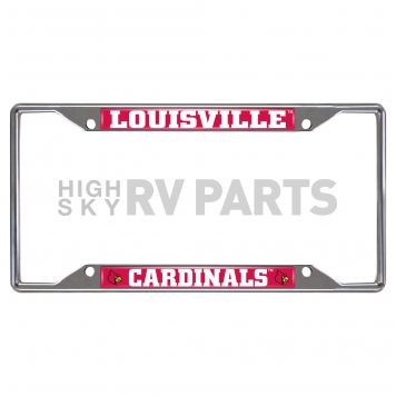 Fan Mat License Plate Frame - University Of Louisville Logo Metal - 14820