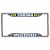 Fan Mat License Plate Frame - University Of Michigan Logo Metal - 14823