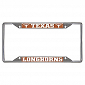 Fan Mat License Plate Frame - University Of Texas Logo Metal - 14826