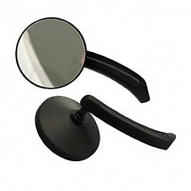 CIPA USA Exterior Mirror Round  Black Set Of 2 - 01931