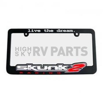 Skunk 2 License Plate Frame - Black/ Red/ White Plastic - 838991450
