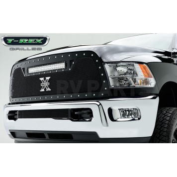 T-Rex Truck Products Grille Insert - Mesh Trapezoid Black Powder Coated Steel - 6314531