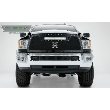 T-Rex Truck Products Grille Insert - Mesh Trapezoid Black Powder Coated Steel - 6314531-1