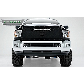 T-Rex Truck Products Grille Insert - Mesh Trapezoid Black Powder Coated Steel - 6314531BR