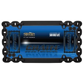 Cruiser License Plate Frame - Chain Link Flat Black - 20500
