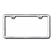 Automotive Gold License Plate Frame - Silver Stainless Steel - LF449C