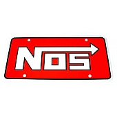 N.O.S. License Plate - Red Plastic - 19300