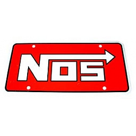 N.O.S. License Plate - Red Plastic - 19300