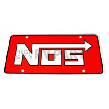 N.O.S. License Plate - Red Plastic - 19300