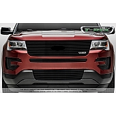 T-Rex Truck Products Grille Insert - Horizontal Bar Rectangular Black Powder Coated Aluminum - 6216641