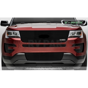 T-Rex Truck Products Grille Insert - Horizontal Bar Rectangular Black Powder Coated Aluminum - 6216641