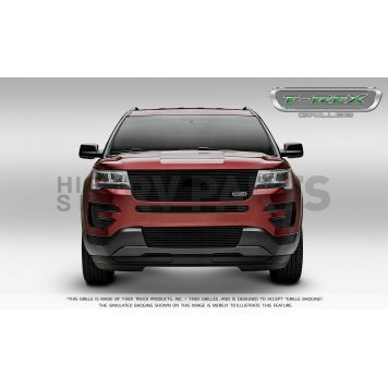 T-Rex Truck Products Grille Insert - Horizontal Bar Rectangular Black Powder Coated Aluminum - 6216641-1