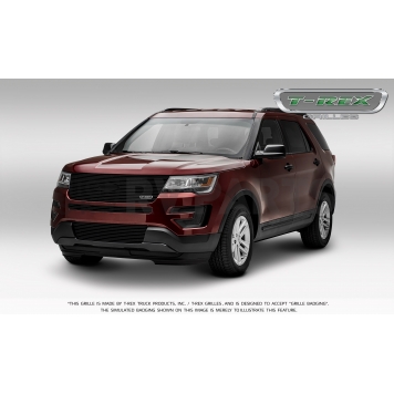 T-Rex Truck Products Grille Insert - Horizontal Bar Rectangular Black Powder Coated Aluminum - 6216641-2
