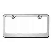 Automotive Gold License Plate Frame - Silver Stainless Steel - LF462S