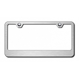 Automotive Gold License Plate Frame - Silver Stainless Steel - LF462S