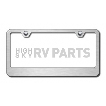 Automotive Gold License Plate Frame - Silver Stainless Steel - LF462S