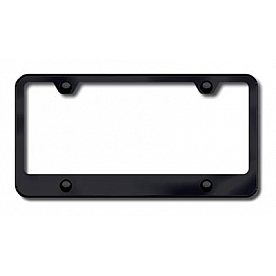 Automotive Gold License Plate Frame - Black Stainless Steel - LF464B