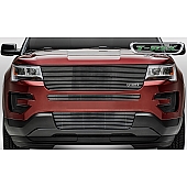 T-Rex Truck Products Grille Insert - Horizontal Bar Rectangular Polished Aluminum - 6216650