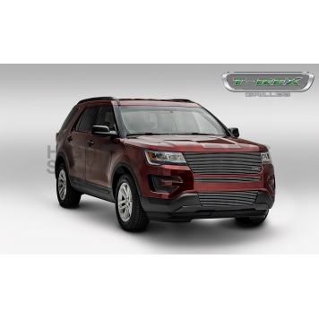 T-Rex Truck Products Grille Insert - Horizontal Bar Rectangular Polished Aluminum - 6216650-2