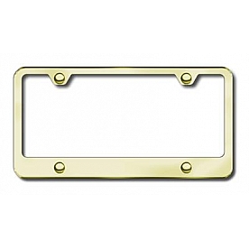 Automotive Gold License Plate Frame - Gold Stainless Steel - LF464G