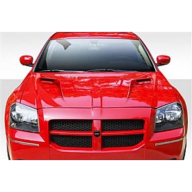 Extreme Dimensions Hood - Fiberglass Reinforced Plastic Black - Challenger - 112770