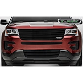 T-Rex Truck Products Grille Insert - Horizontal Bar Rectangular Black Powder Coated Aluminum - 6216651