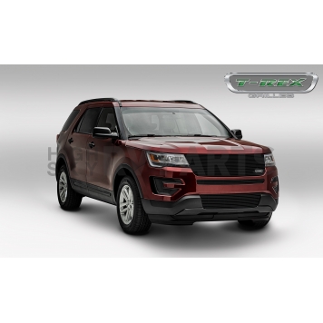 T-Rex Truck Products Grille Insert - Horizontal Bar Rectangular Black Powder Coated Aluminum - 6216651-1