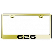 Automotive Gold License Plate Frame - Gold Stainless Steel - LF626EG