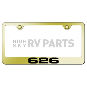 Automotive Gold License Plate Frame - Gold Stainless Steel - LF626EG