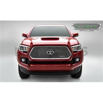 T-Rex Truck Products Grille Insert - Horizontal Bar Hexagonal Polished Aluminum - 6219410