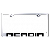 Automotive Gold License Plate Frame - Silver Stainless Steel - LFACAEC