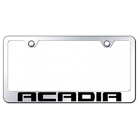 Automotive Gold License Plate Frame - Silver Stainless Steel - LFACAEC