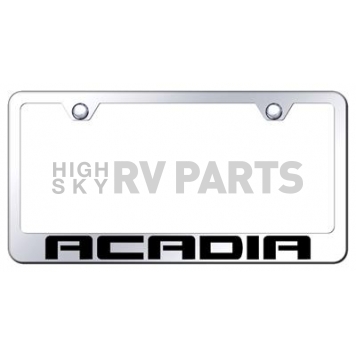 Automotive Gold License Plate Frame - Silver Stainless Steel - LFACAEC
