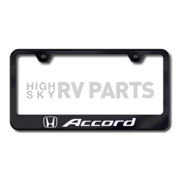 Automotive Gold License Plate Frame - Black Stainless Steel - LFACCEB
